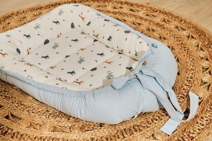 Image du produit Funnababy Nid Bébé - Zoo - Bleu - 60 x 75 cm
