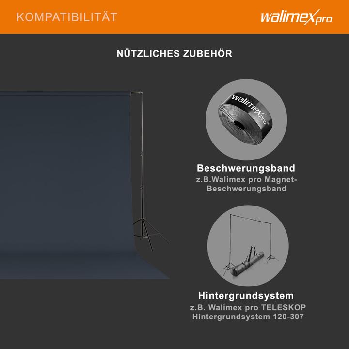 Actual product image Walimex pro Background cardboard 2.72x10m, deep blue (272 cm, 1000 cm)