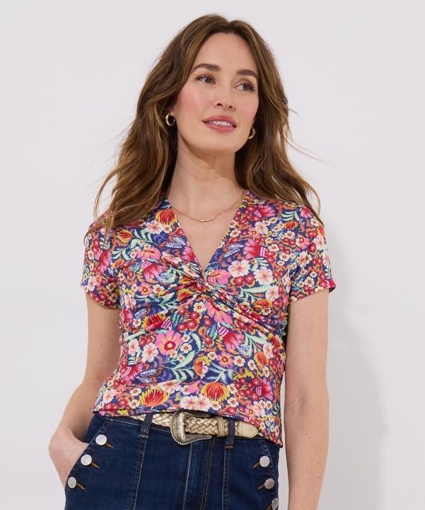 Produktbild Joe Browns Bright Floral Knotted Twist Front Jersey Top (8)