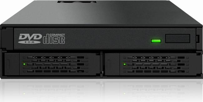 Actual product image Icy Dock MB994IPO-3SB 2-Bay 2.5" Backplane, Slim ODD 5.2"