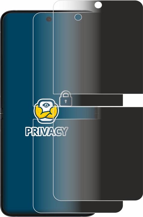 Productafbeelding BROTECT Anti-spionnetje privacyfolie Beschermfolie tegen blauw licht (2 Stuk, Samsung Galaxy Z Flip3)