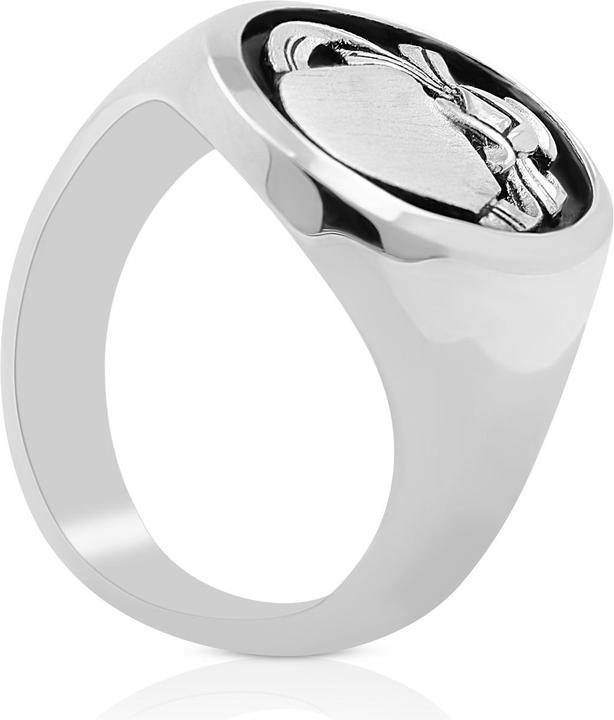 Actual product image Muau Coat of arms ring (62, 925 Silver)