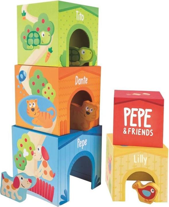 Actual product image Hape Pepe & Friends stacking tower