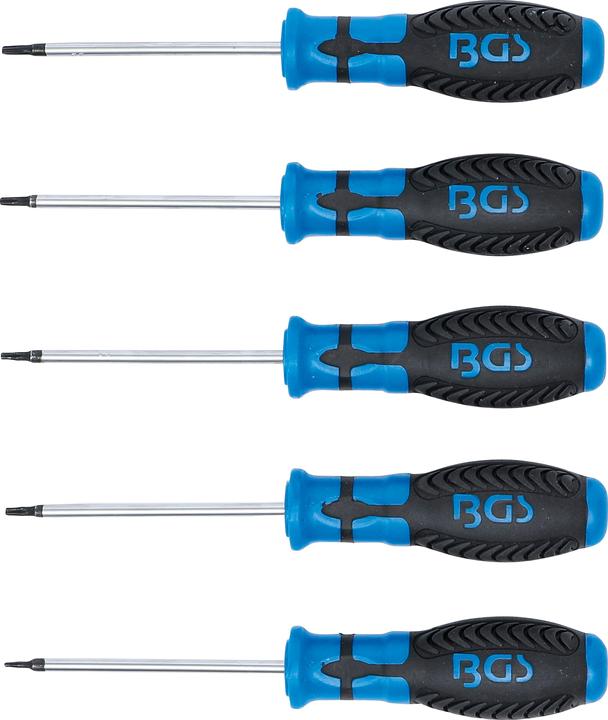 Actual product image BGS Screwdriver Set T-Star tamperproof (for Torx) T6 - T10 5 pcs. (T-section)