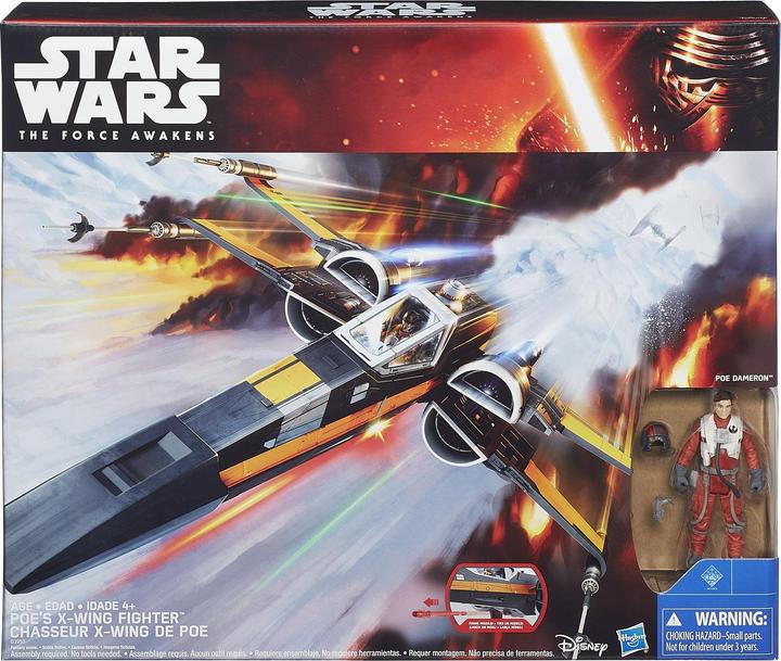 Actual product image Hasbro E7 - 3.75" Poe's X-Wing Fighter