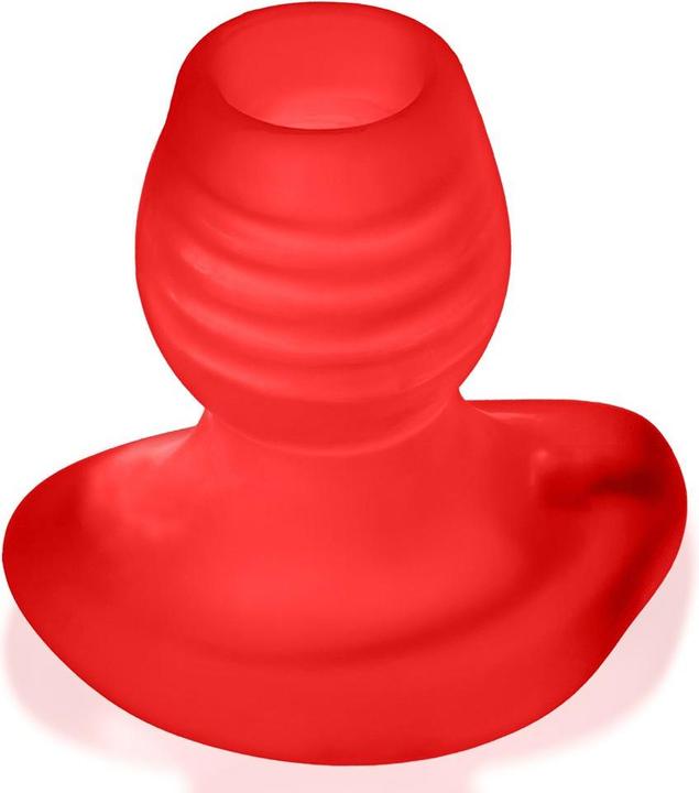 Actual product image Oxballs Glowhole-1 Hollow Buttplug with Led Insert Red Morph Small