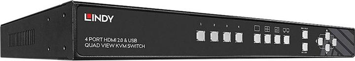 Actual product image Lindy 4 Port HDMI 4K Quad View KVM Switch Pro