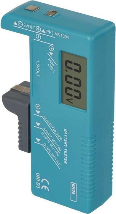 Image du produit Emos Testeur de piles AA, AAA, C, D, 9V, piles bouton