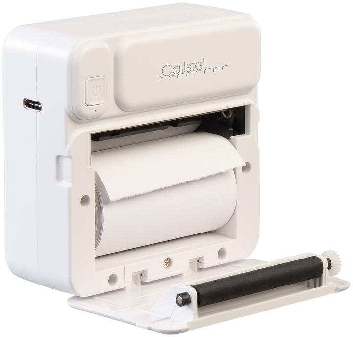 Immagine prodotto Callstel Mini stampante termica ricaricabile mobile per foto/etichette, app, 200 dpi, BT 5.1 (Bianco e nero)