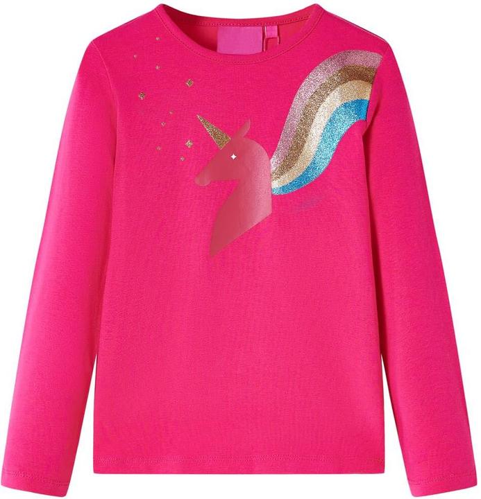 Image du produit VidaXL T-shirt manches longues enfant rose vif 140,Composition : 95% Coton (140)