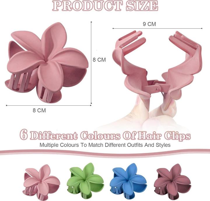 Immagine prodotto ASMI 4 pezzi di artigli per capelli, fermagli per capelli a forma di fiori (4 pz.)
