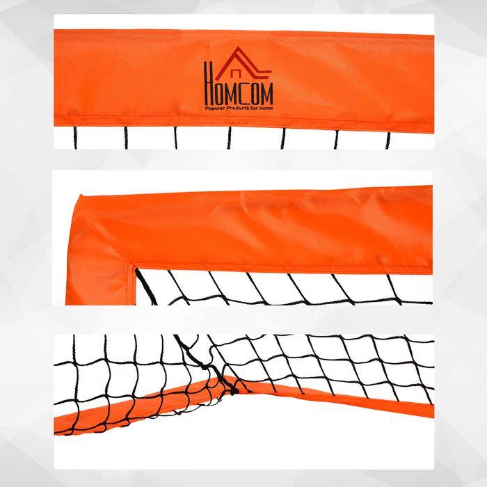 Produktbild Swisshandel24 Fussballtore Fussballnetz 2er Set Minitore Faltbar Oxfordstoff Outdoor Orange