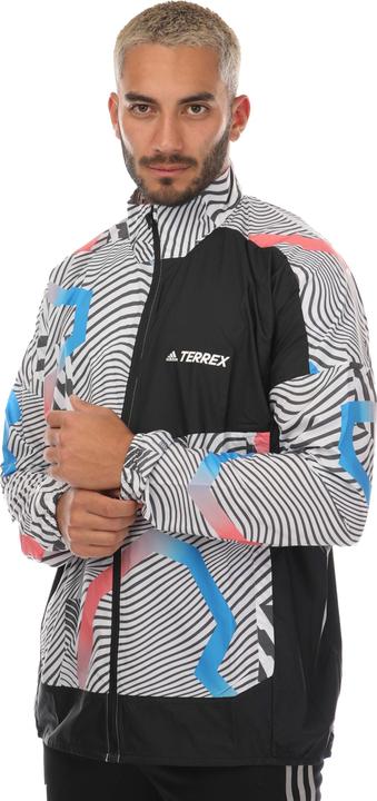 Actual product image adidas Mens Terrex Trail Printed Running Jacket (S)