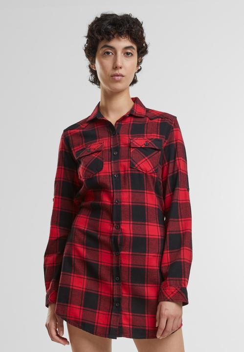 Actual product image Brandit Ladies Lucy long sleeve shirt size M Colour red/black (M)