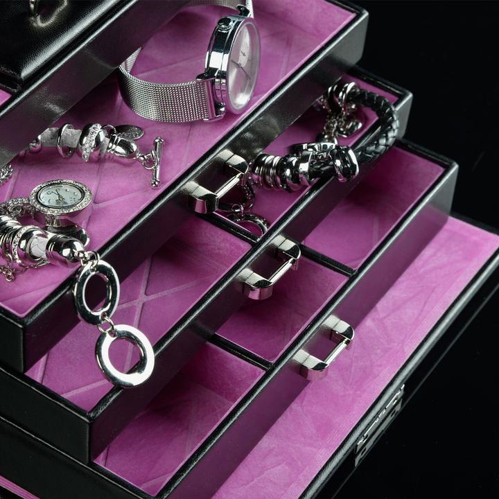 Image du produit Windrose Coffret à bijoux Merino 9 - Noir
