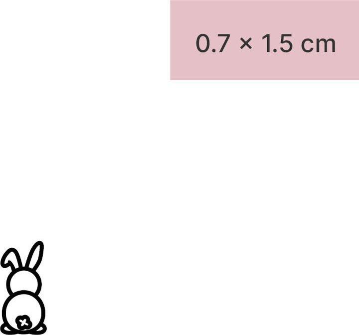 Actual product image minink Temporary tattoo - Bunny back