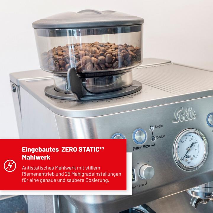 Actual product image Solis Perfetta Grind & Infuse portafilter