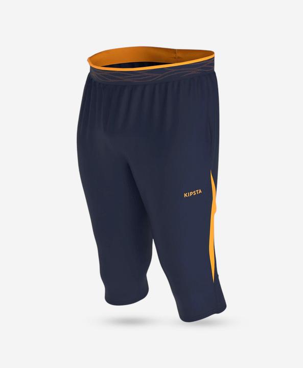 Produktbild Kipsta Damen/Herren Fussball 3/4 Hose - CLR marineblau/orange (W34/L34)