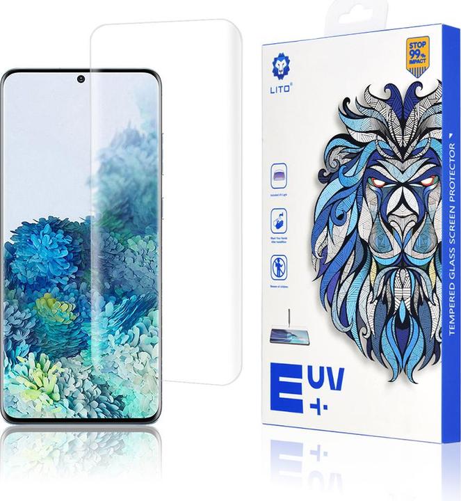 Actual product image Lito - 3D UV Glass - Samsung Galaxy S20 Plus 4G / S20 Plus 5G - Clear (1 Piece, Samsung Galaxy S20+, Samsung Galaxy S20 5G)