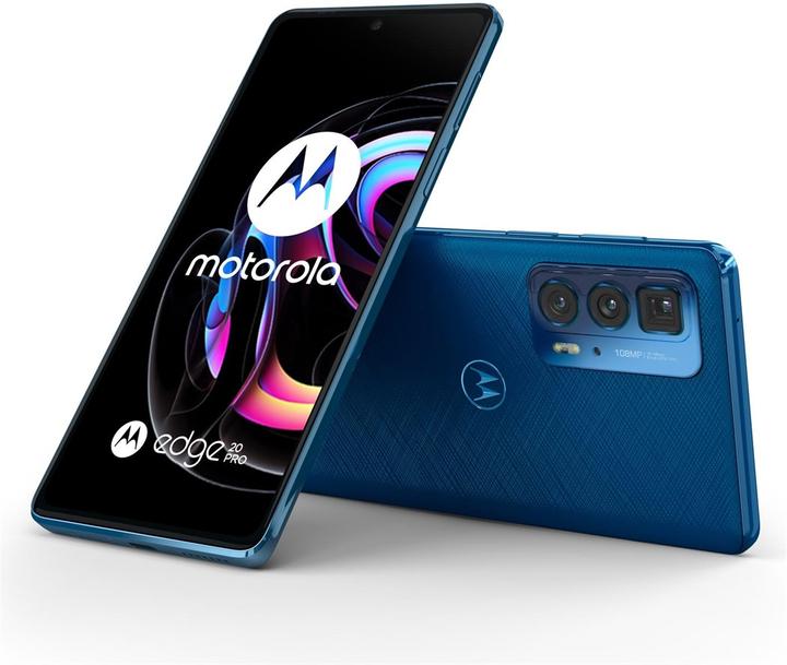 Image du produit Motorola Edge 20 Pro (256 Go, Cuir végétalien bleu, 6.70", Double SIM, 108 Mpx, 5G)