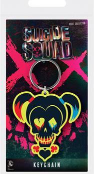 Actual product image Pyramid Suicide Squad Gummi-Schlüsselanhänger Harley Skull