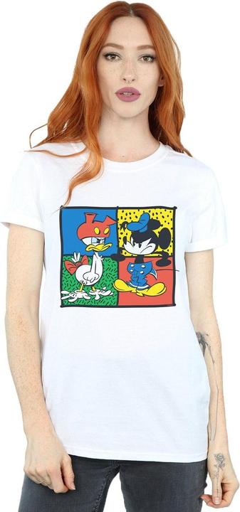 Actual product image Disney Womens/Ladies Mickey Mouse Donald Clothes Swap Cotton Boyfriend T-Shirt (XXL)