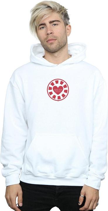 Actual product image Mens Avengers Endgame I Love You 3000 Tony Stark Heart Hoodie (XXL)