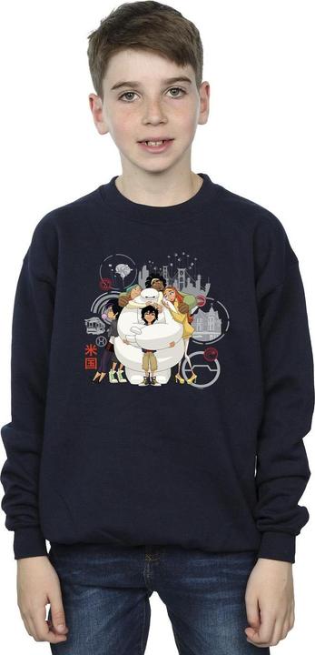 Actual product image Disney Boys Big Hero 6 Baymax Group Hug Sweatshirt (128)