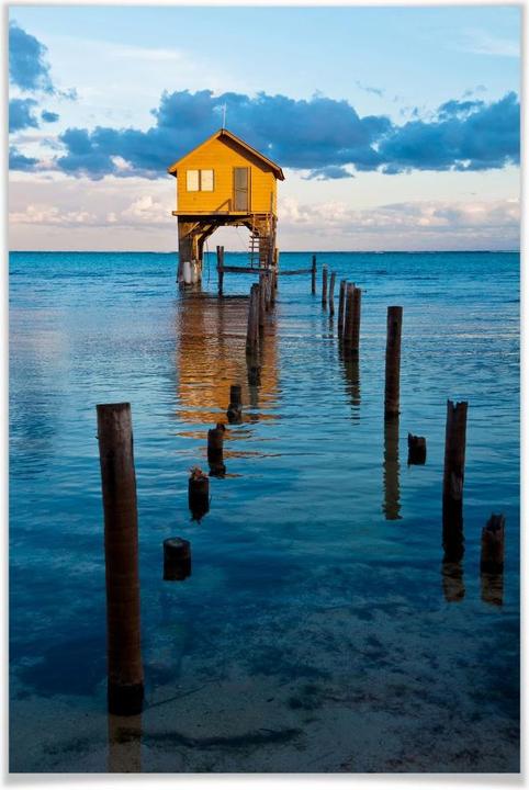 Produktbild Trenddeko Haus auf dem Meer (90 x 140 cm)