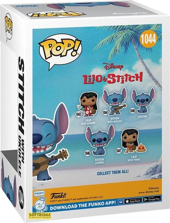 Produktbild Funko DISNEY - POP N° XXX - Ukelele Stitch (FLOCKED) +T-shirt (M)