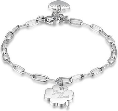 Actual product image Sagapo S'Agapo Good Luck Be My Always Sbm57 Steel Bracelet