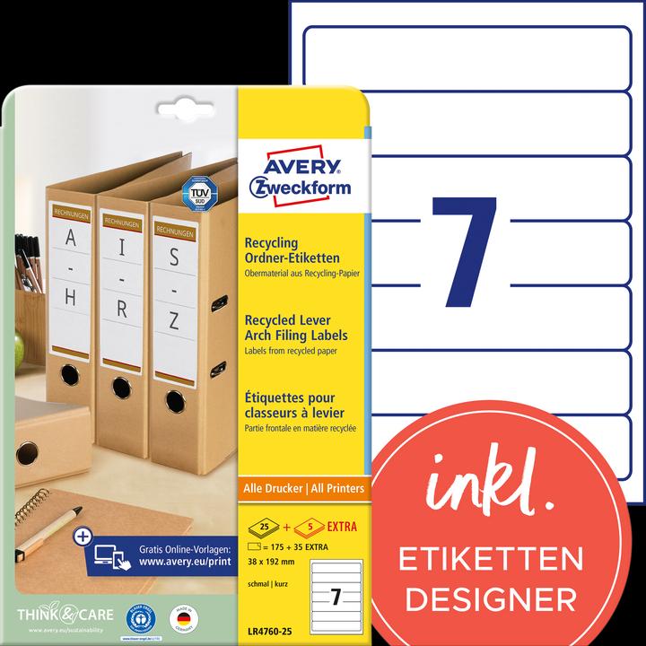 Produktbild Avery Recycling Ordner-Etiketten