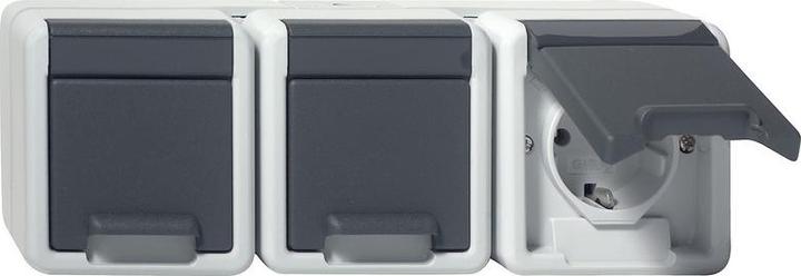 Actual product image Gira 478930 SCHUKO 3f horizontal. KD WG AP G