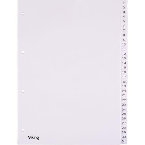Office Depot Register A4 Weiss 31-teilig 4-fach Polypropylen