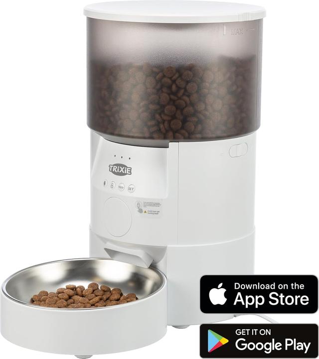 Actual product image Trixie *Automatic food dispenser TX-S Smart 3.0L, 18×31×18cm, white (3 l)