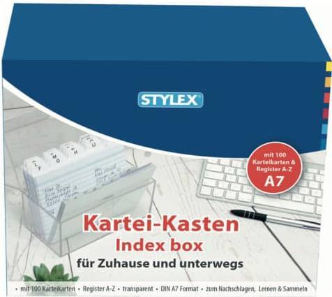 Actual product image Stylex Card index box A7 transp. 49971 (A7)