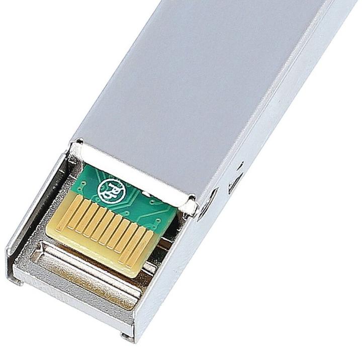 Actual product image BlueOptics Raisecom USFP-Gb/EX-D-R Compatible SFP Transceiver for Singlemode Gigabit Highspeed Data