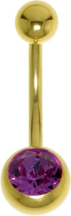 Immagine prodotto Bijouteria Piercing ventre (Acciaio chirurgico 316L, Cristallo premium, Rivestimento in PVD (colore oro))