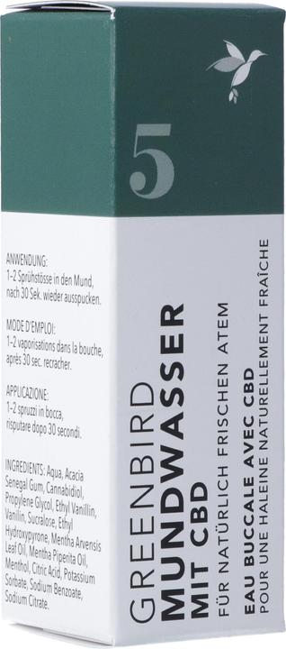 Immagine prodotto Greenbird Collutorio con CBD 5 litri (10 ml, Collutorio)