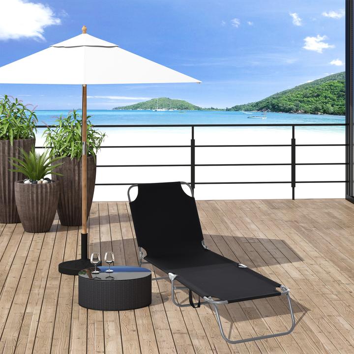 Image du produit Outsunny Bain de soleil avec dossier inclinable (187 cm)