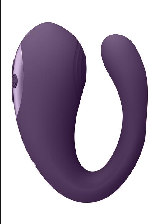 Productafbeelding Shots Yoko - Triple Action Vibrator Dubbele Pinnen met Clitorale Pulsgolf