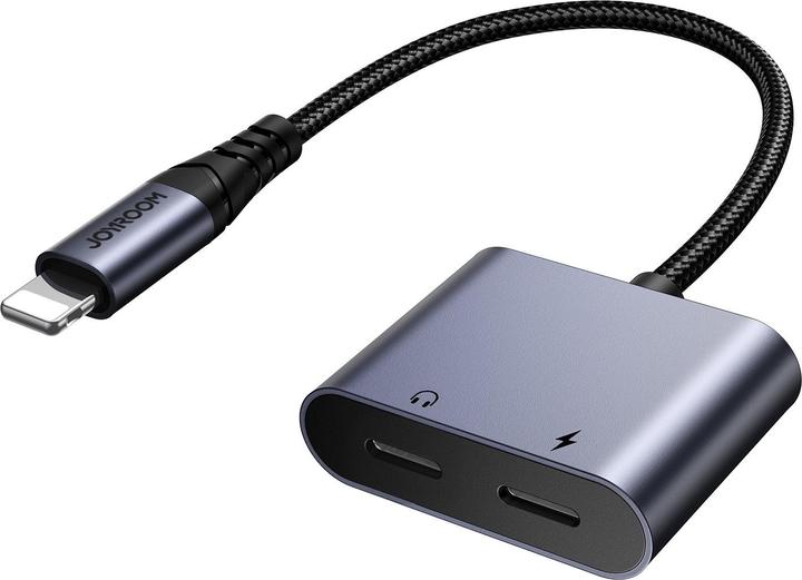 Actual product image Joyroom 2-in-1 Audio Adapter Lightning to Double Lightning - Black (Lightning, Lightning)