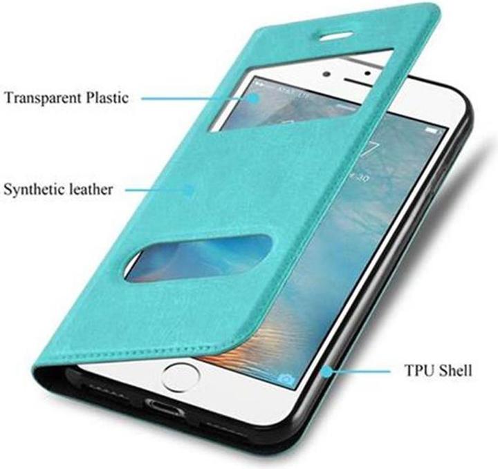Actual product image Cadorabo Book with View double window cover (Apple iPhone 7 Plus, Apple iPhone 7s Plus, Apple iPhone 8 Plus)