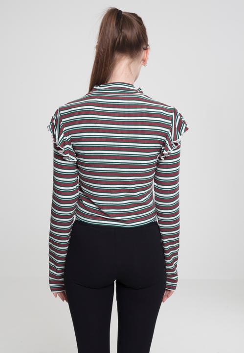 Produktbild Urban Classics Ladies Rib Striped Volant Turtleneck L/S (5XL)