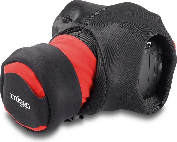 miggo Grip & Wrap, Digital camera, Spandex, Neoprene, Black, Red, DSLR, 41 cm, 140 mm