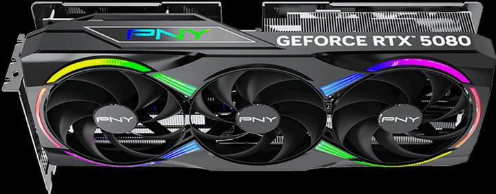 Actual product image PNY GeForce RTX 5080 ARGB Epic-X RGB Overclocked Triple Fan (16 GB)