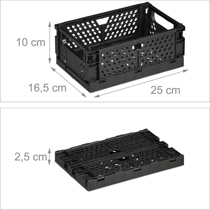 Image du produit Relaxdays 2x boîte pliante (25 x 16.5 x 10 cm, 3.33 l)