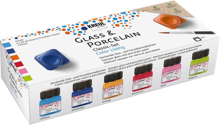 Kreul Porcelain Paint "Glass & Porcelain" Color Living Set (Multinational, 120 ml)