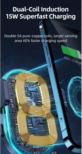 Produktbild Joyroom 15W Dual-Coil Wireless Car Charger Holder