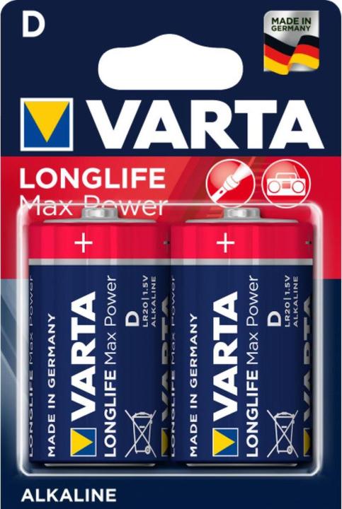Produktbild Varta Longlife Max Power (2 Stk., D, 16500 mAh)